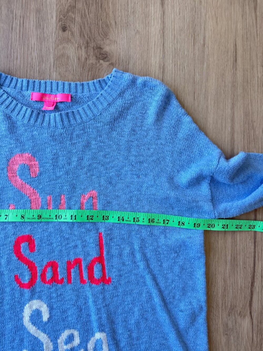 LILLY PULITZER Blue Pippy Cotton-blend Intarsia Sweater SMALL - Picture 3 of 6